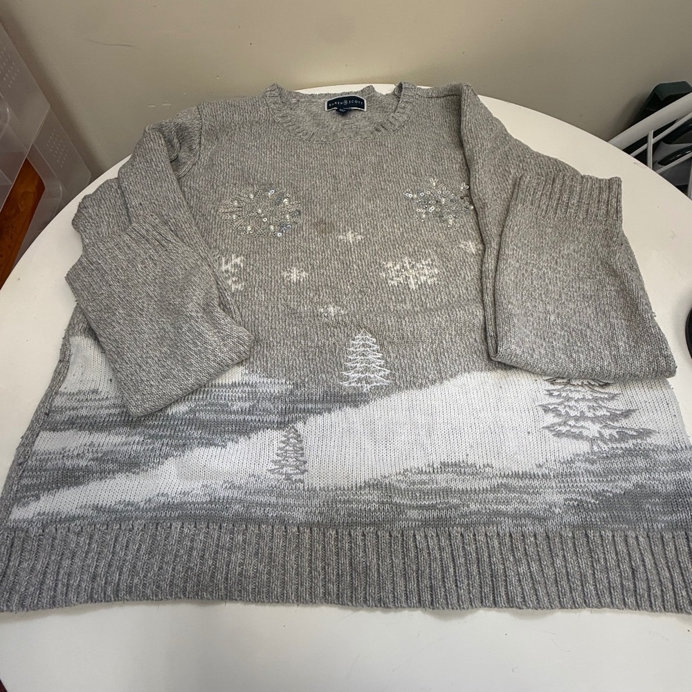 Karen Scott Winter Scene Sweater